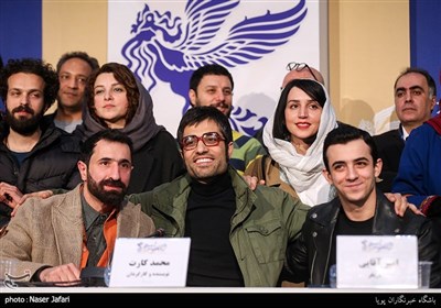 نشست خبری فیلم شنای پروانه در دومین روز سی و هشتمین جشنواره فیلم فجر