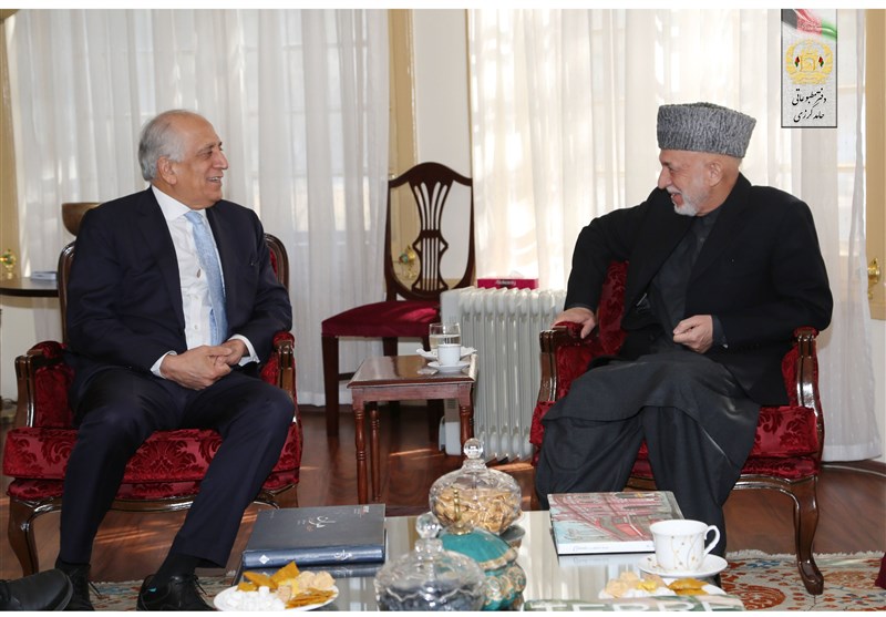 اظهارات مخالف اشرف غنی و کرزی درباره صلح افغانستان پس از دیدار با «خلیلزاد»