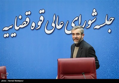 علی باقری معاون امور بین الملل و حقوق بشر قوه قضاییه در جلسه شورای عالی قوه قضائیه