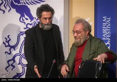 مسعود فراستی و سعید ملکان کارگردان در نشست خبری فیلم روز صفر