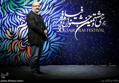 بهنام بهزادی کاگردان فیلم «من میترسم» در سومین روز سی‌وهشتمین جشنواره فیلم فجر در پردیس سینمایی چارسو
