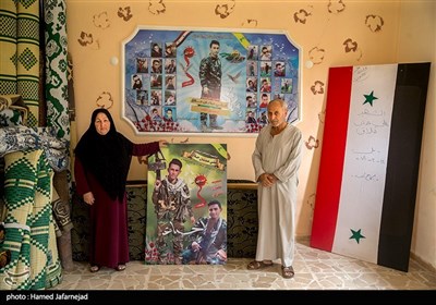 پدر و مادر یکی از شهدای شهرهای نبل و الزهرا سوریه