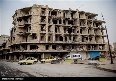 آثار بجامانده از انفجار گروهک تروریستی داعش در نزذیکی شهرهای نبل و الزهرا