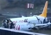 یک هواپیما در فرودگاه صبیحه گوکچن استانبول دچار سانحه شد