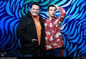 مهدی قربانی و فرشید نوابی بازیگر در پنجمین روز سی و هشتمین جشنواره فیلم فجر در پردیس چارسو