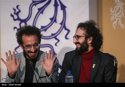 بهرام و بهمن ارک در نشست خبری فیلم پوست