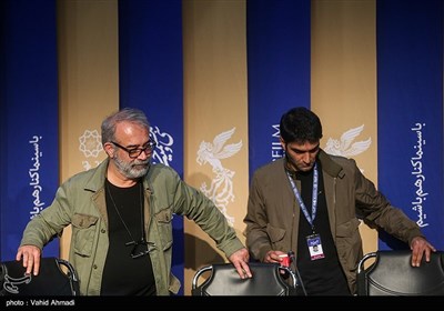 سینوهه دانشمند و سعید آرمند در نشست خبری فیلم دشمنان