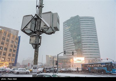 بارش برف در تبریز