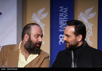 حامد کمیلی و علی اوجی در نشست خبری فیلم سینما شهر قصه