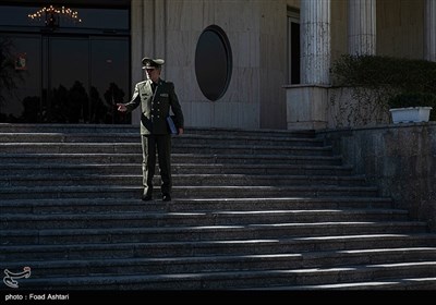 امیر حاتمی وزیر دفاع و پشتیبانی نیرو های مسلح درحاشیه جلسه هیئت دولت