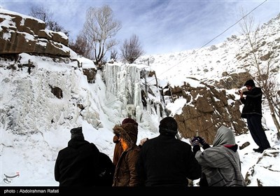 یخ زدگی آبشار گنجنامه همدان