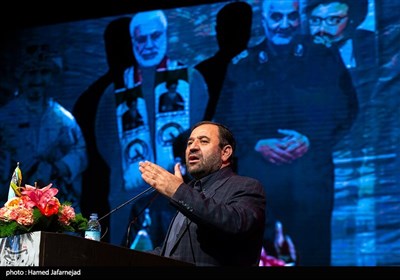 سخنرانی حسین اکبری کارشناس مسائل بین المللی در مراسم گرامیداشت شهید حسن شاطری و شهدای جبهه مقاومت 