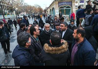 نامزدهای یازدهمین دوره انتخابات مجلس(شورای ائتلاف نیروهای انقلاب) در جمع مردم و بازاریان