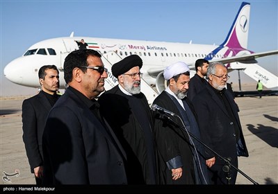 سخنرانی حجت‌الاسلام سید‌ ابراهیم رئیسی رئیس قوه قضائیه در فرودگاه کرمان