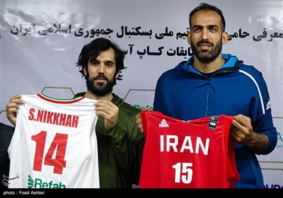 حامد حدادی و صمد نیکخواه بهرامی بازیکنان ملی بسکتبال ایران