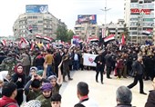 Syrian people celebrate army victories in Aleppo’s central square