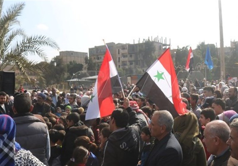 Syrian people celebrate army victories in Deir Ezzor