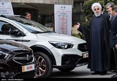 بازدید حجت‌الاسلام حسن روحانی رئیس‌جمهور از چهار خودرو تولید داخل