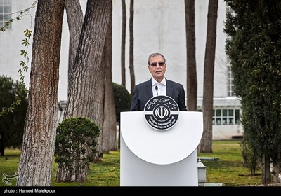 کنفرانس خبری علی ربیعی سخنگوی دولت در حیاط مجموعه نهاد ریاست جمهوری