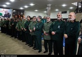 سردار سرلشگر حسین سلامی فرمانده کل سپاه پاسداران،سردار محمد پاکپور فرمانده نیروی زمینی سپاه پاسداران،سردار سرتیپ پاسدار اسماعیل قاآنی فرمانده نیروی قدس سپاه ، سردار دریادار پاسدار علی فدوی جانشین فرمانده کل سپاه،سردار امیرعلی حاجی‌زاده فرمانده نیروی هوافضای سپاه پاسداران و دریادار علیرضا تنگسیری فرمانده نیروی دریایی سپاه پاسداران در مراسم گرامیداشت سپهبد شهید قاسم سلیمانی در ستاد فرماندهی نیروی زمینی سپاه