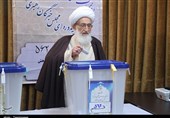 انتخابات ایران| آیت‌الله نوری همدانی رأی خود را به صندوق انداخت