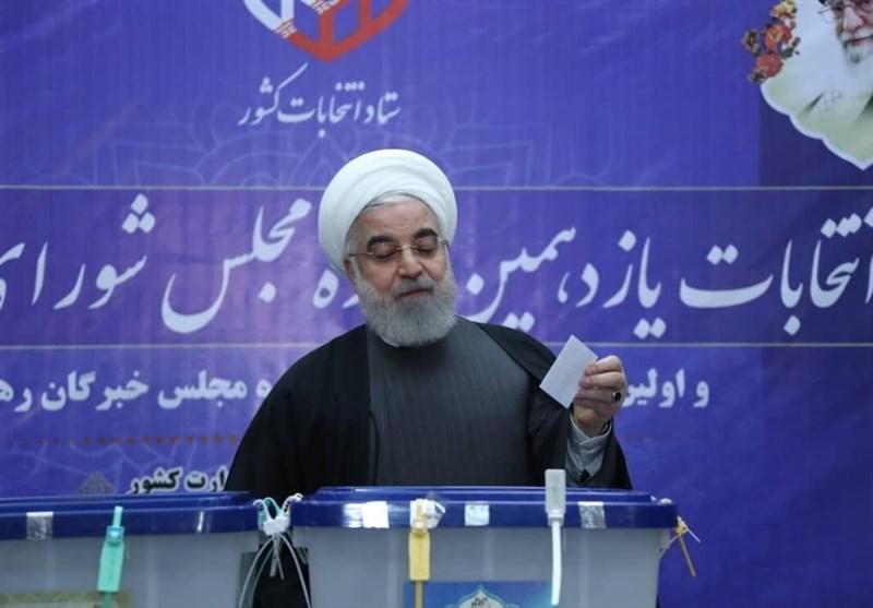 روحانی: مشارکة الشعب الایرانی فی الانتخابات تدخل الیأس فی قلوب الأعداء