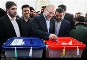 حضور محمدباقر قالیباف در پای صندوق رأی اولین انتخابات میاندوره‌ای پنجمین دوره مجلس خبرگان رهبری