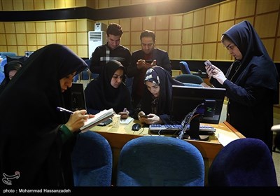 حضور خبرنگاران در ستاد انتخابات کشور در روز اعلام نتایج آرای منتخبان