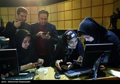 حضور خبرنگاران در ستاد انتخابات کشور در روز اعلام نتایج آرای منتخبان