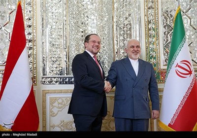 دیدار الکساندر شالنبرگ وزیر خارجه اتریش با محمدجواد ظریف وزیر امور امور خارجه جمهوری اسلامی ایران 