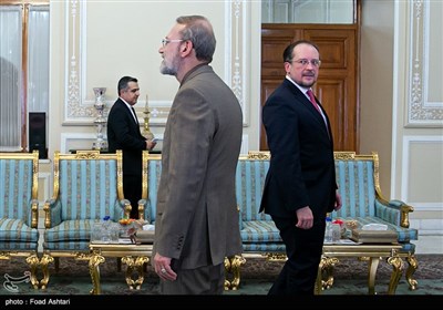 دیدار وزیر خارجه اتریش با علی لاریجانی