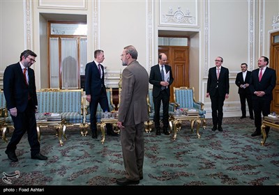 دیدار وزیر خارجه اتریش با علی لاریجانی 