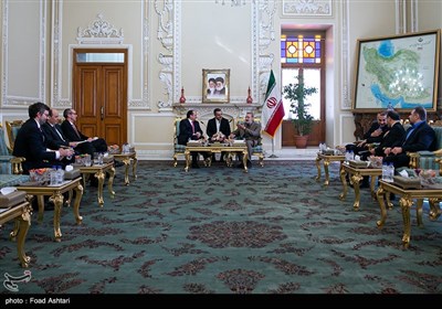 دیدار وزیر خارجه اتریش با علی لاریجانی 