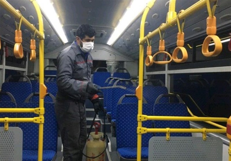 اقدامات پیشگیرانه در اتوبوس‌های درون شهری بیرجند علیه ویروس کرونا انجام می‌شود