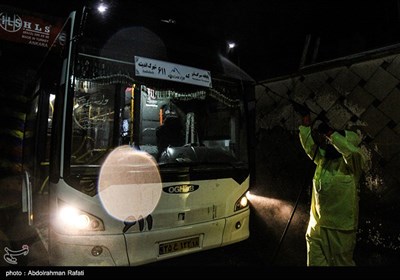ضد عفونی کردن ناوگان اتوبوسرانی همدان