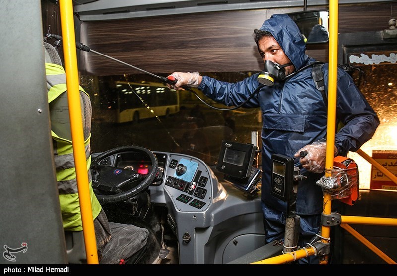 ناوگان اتوبوسرانی مشهد شبانه‌روزی «ضدعفونی» می‌شود