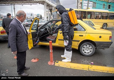 ضد عفونی کردن ناوگان حمل و نقل در کرمانشاه