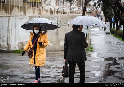 بارش باران در تهران