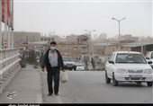 جولان ریزگردها در آسمان کرمان به روایت تصویر