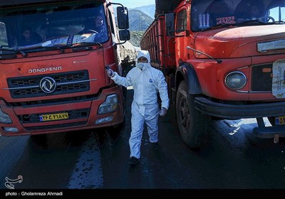 تست کرونا در ورودی مازندران