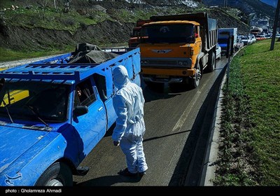 تست کرونا در ورودی مازندران