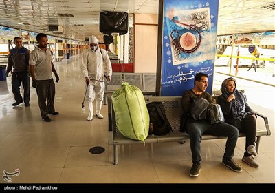 ضدعفونی کردن اتوبوس‌های بین شهری و ترمینال‌های مسافربری خوزستان