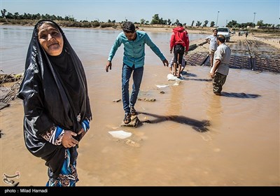 رودخانه،پل،طغيان،خوزستان