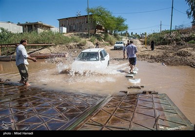 رودخانه،پل،طغيان،خوزستان