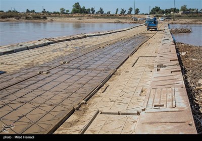 رودخانه،پل،طغيان،خوزستان