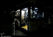 ضد عفونی کردن ناوگان اتوبوسرانی اهواز توسط گروه های جهادی طلاب