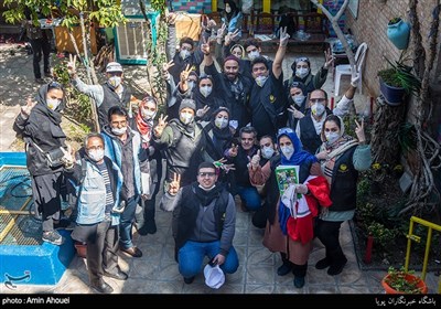 توزیع وسایل ضدعفونی کننده در محله هرندی