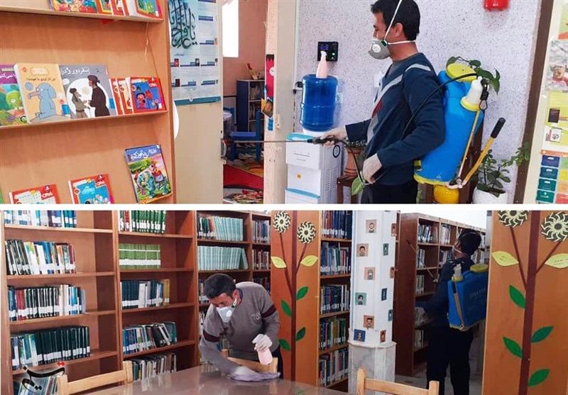 53 کتابخانه عمومی استان چهارمحال و بختیاری ضدعفونی شد