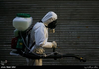 ضد عفونی و پاکسازی اماکن عمومی بازار بزرگ تهران