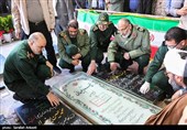 حضور سردار سرلشکر حسین سلامی فرمانده کل سپاه پاسداران  در گلزار شهدای کرمان 